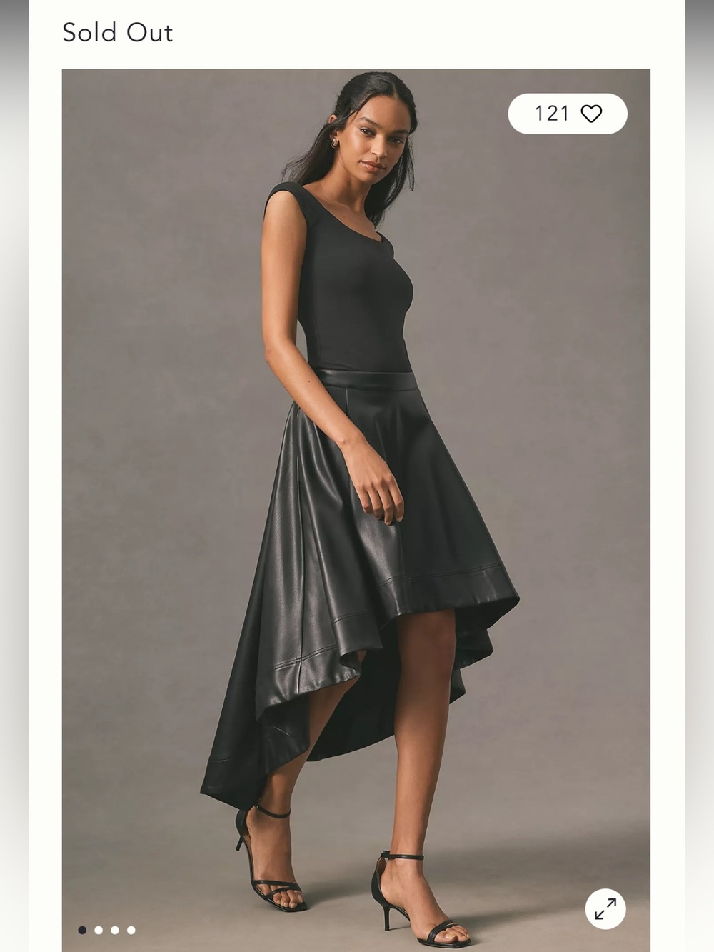 Maeve Anthropologie High-Low Scalloped Skirk